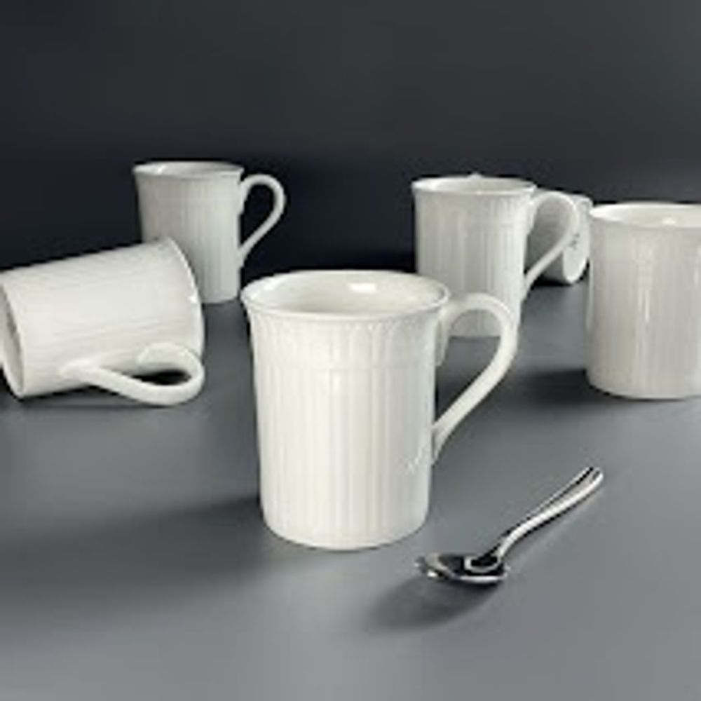 Lenardi 225-064 Набор из 6 кружек 320мл СЕЛЕНА в под.уп.(х8)Костяной фарфор