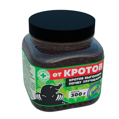 Гранулы ЭКО ДЕГОТЬ ДРЕВЕСНЫЙ от кротов 300 гр