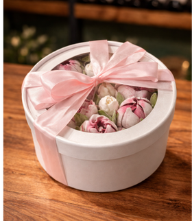 Зефир подарочный "Тюльпаны в коробке"!