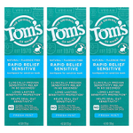 Tom's of Maine, зубная паста без фтора, для чувствительной кожи, свежая мята, 3 упаковки по 113 г (4 унции)