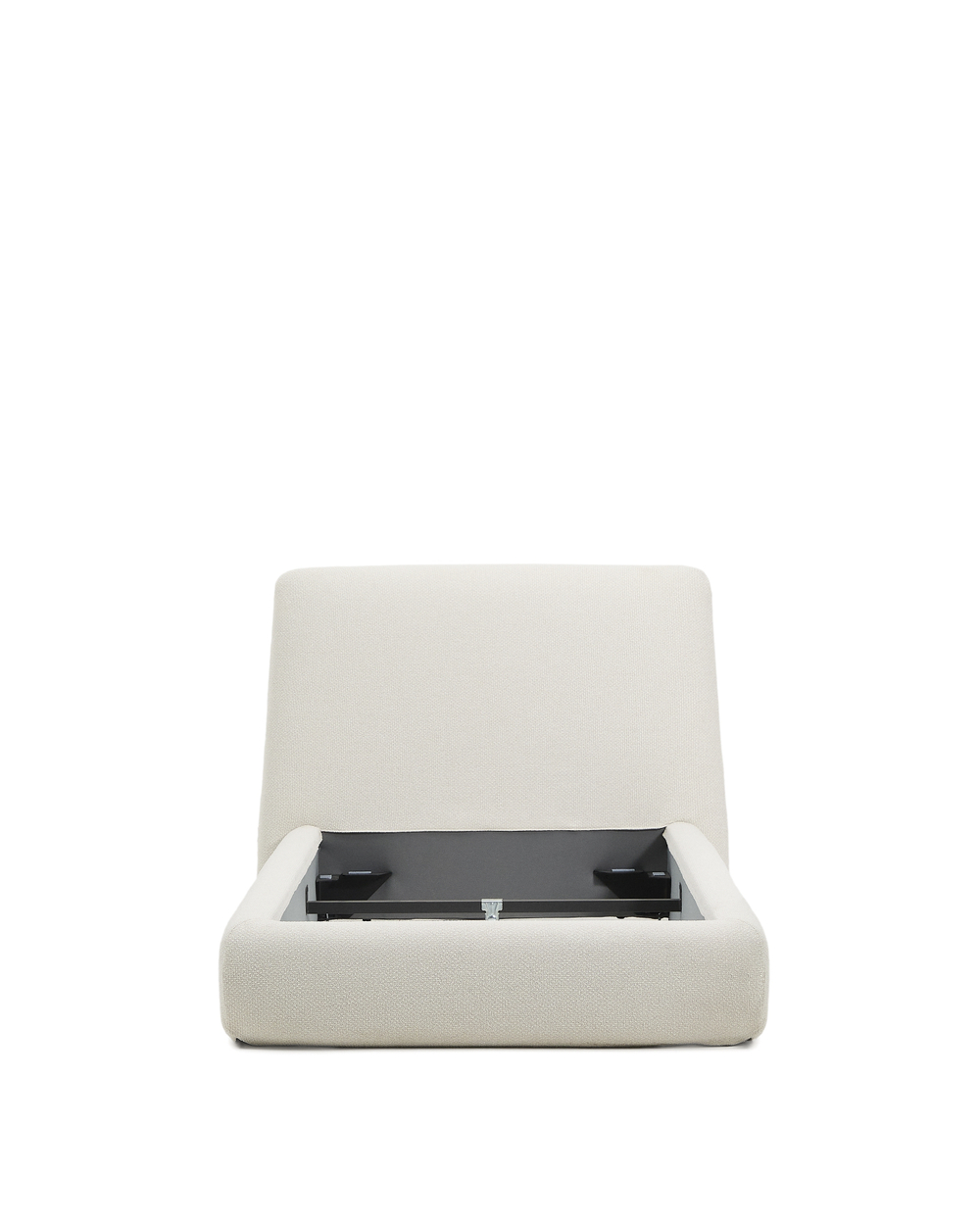 Кровать Martina со съемным чехлом из шенилла цвета экрю 90 x 200