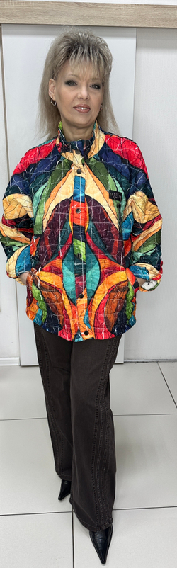 Цветная стеганная куртка "зефирка"