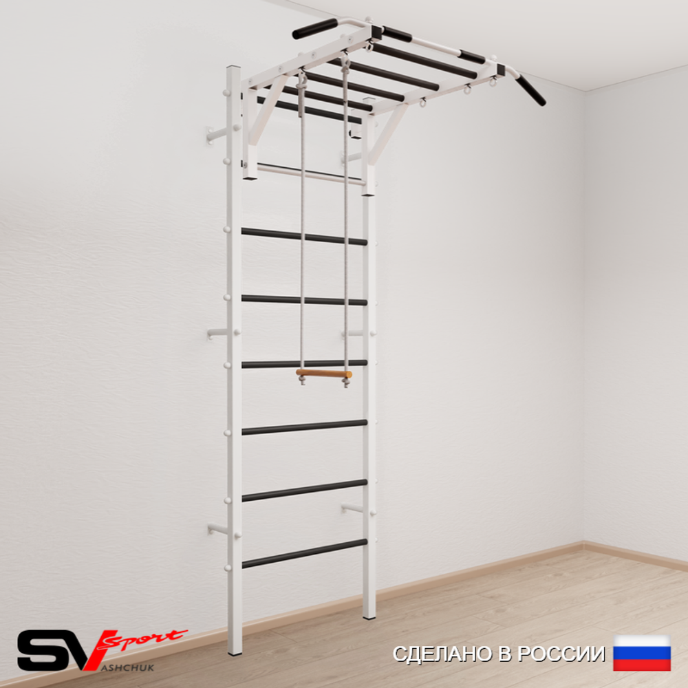 Шведская стенка Sv Sport усиленная 632 (Турник рукоход/Трапеция)