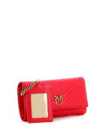 LOVE BIRDS QUILTED WALLET - red