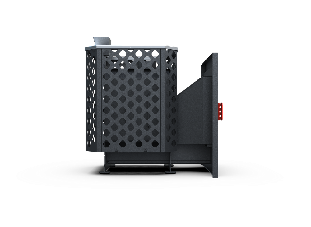 Банная печь Душа- 15 Сетка Перфорация Закрытая Каменка панорама