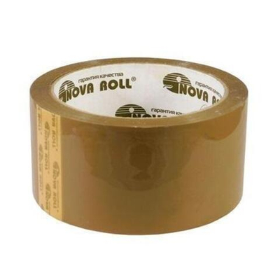 Лента клейкая (40 мкм) 48 мм х 66 м темная "NOVAROLL 203" арт.0120-335Х (6/36 шт.)