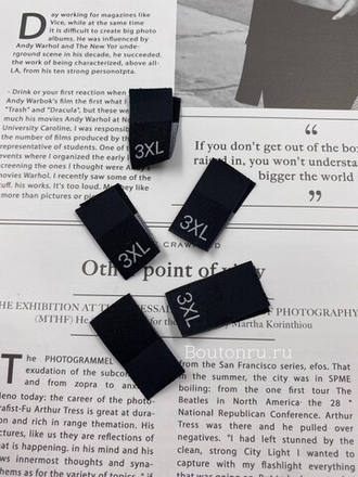 Размерник черный "3XL" 14 мм