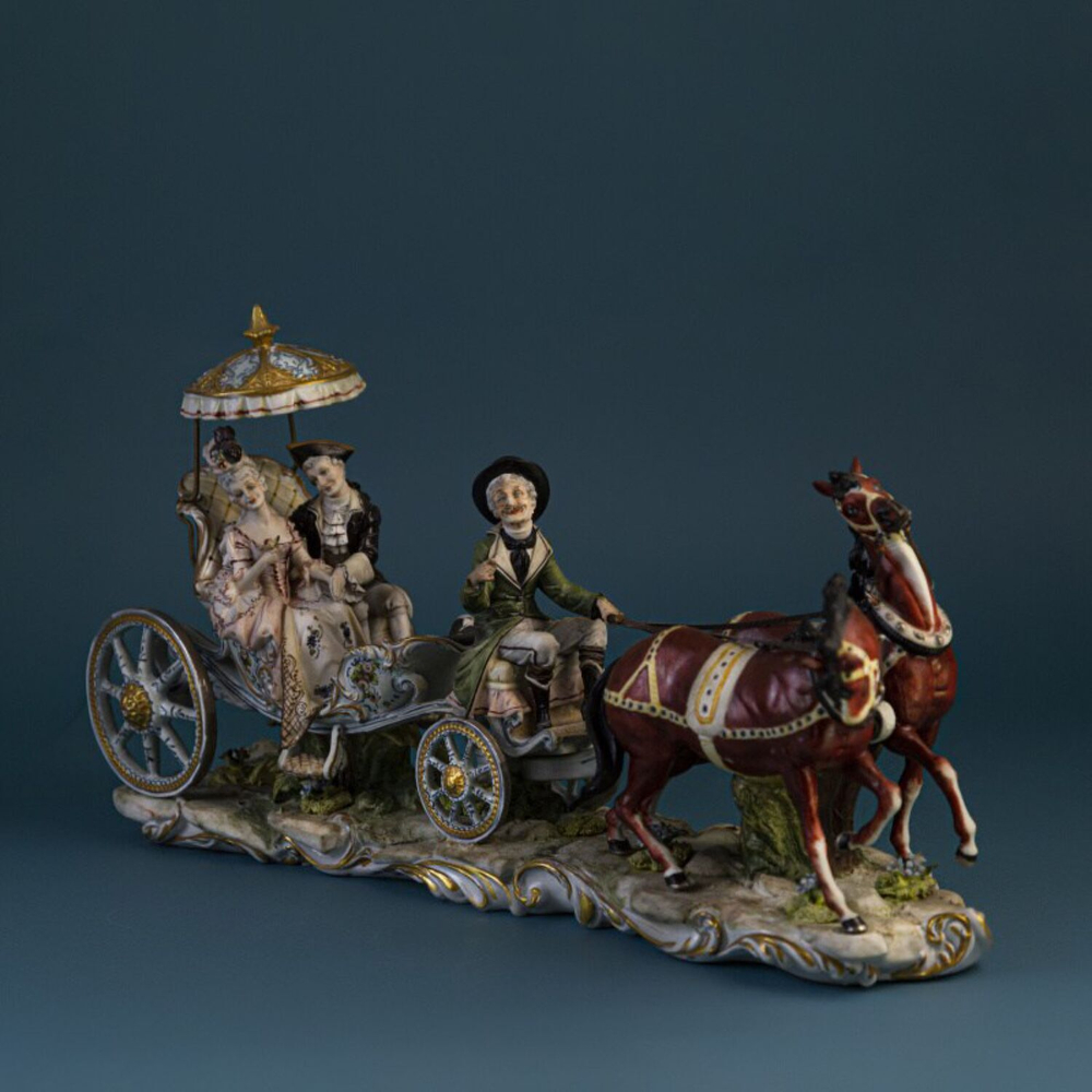 Винтаж: Фарфоровая мануфактура Capodimonte «Парадный выезд»