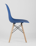 Стул Eames Style DSW синий x4 (разборный каркас)