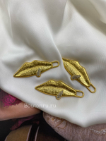 Пуллер для молнии / подвеска "Губы" золотистый Скиап.