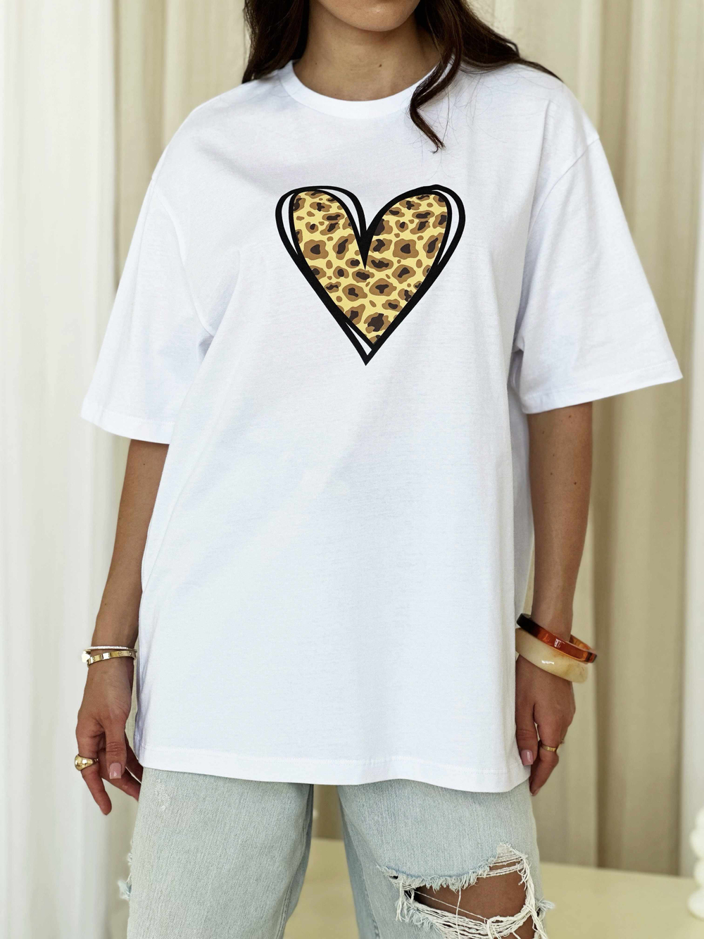 Футболка оверсайз с принтом длинная2