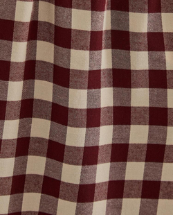 ZARA HOME ПИЖАМНАЯ РУБАШКА В КЛЕТКУ, БОРДОВЫЙ