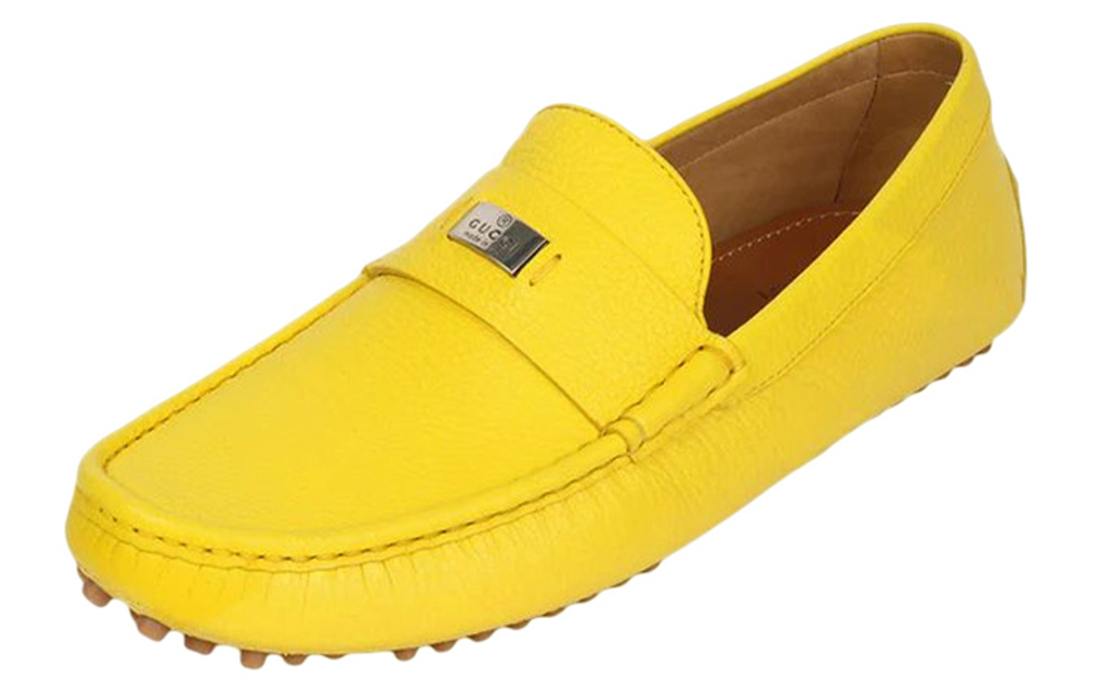 GUCCI Gommino Loafers Men"s Yellow