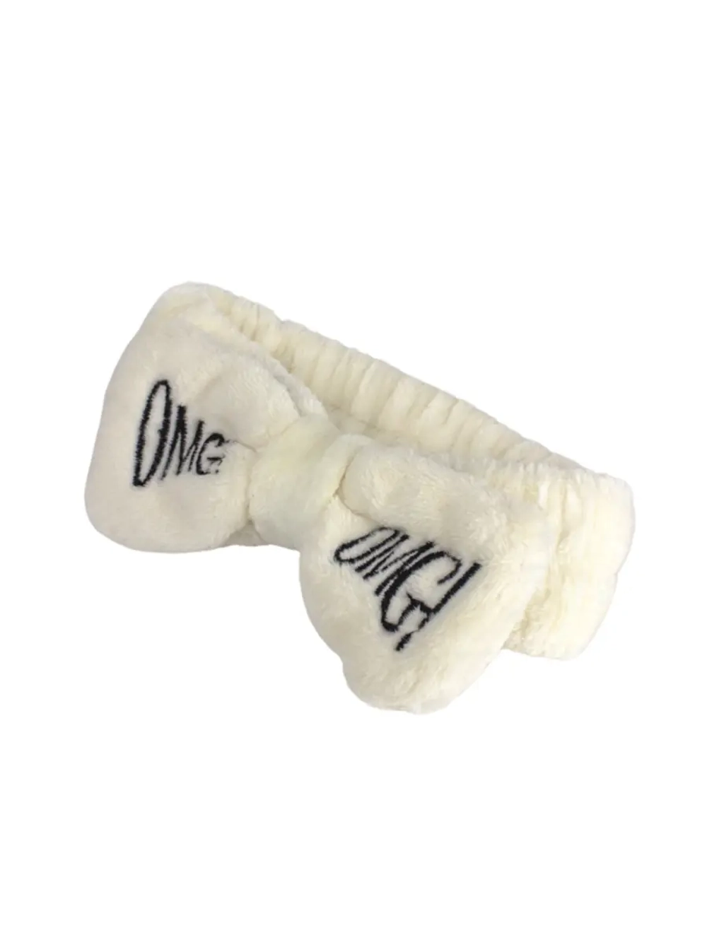 COSMETIC BANDAGE - ПОВЯЗКА ДЛЯ ВОЛОС С НАДПИСЬЮ OMG МОЛОЧНАЯ, 1 ШТ.