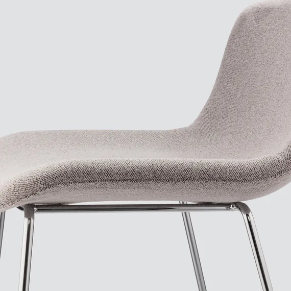 Полубарный стул Neo Soft 65 см, серый, ножки хром