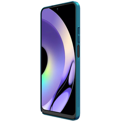 Тонкий жесткий чехол синего цвета от Nillkin для Realme 10 Pro 5G, серия Super Frosted Shield