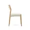 Стул Cudia из бежевой синели из массива дуба с натуральной отделкой FSC Mix Credi