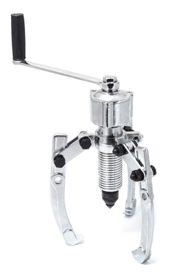 Съемник двух-трех лапый переставной с редуктором, 5т (? захвата: 75-200мм, длина лап - 195мм, ход штока-80мм), в кейсе Partner PA-500