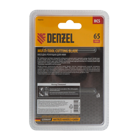 Насадка для МФИ режущая прямая, HCS, по дереву, ламинату 65 х 1.8 мм, крупный зуб Denzel 782313