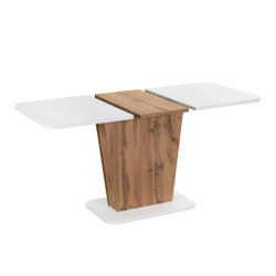 Стол обеденный GENT ЛДСП, 110-145x68,6x75,5 см, Дуб вотан/Белый