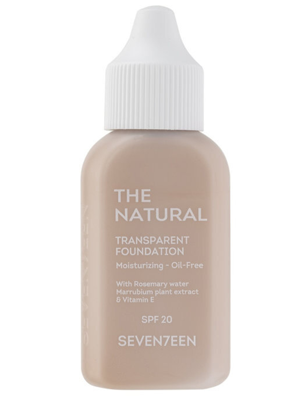 Seventeen Крем тональный The Natural Transparent Foundation, с естественным покрытием, тон №3, Средний бежевый, 35 мл