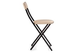 Стул на металлокаркасе Elevis ваниль крап / темный мусс