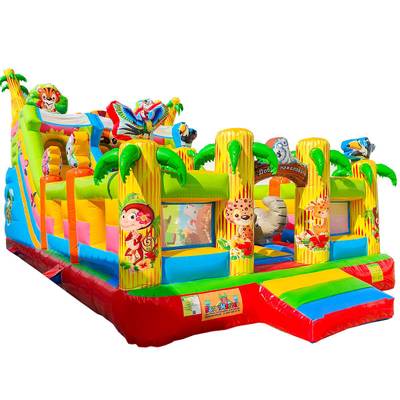 Коммерческий надувной батут «Звериная команда», 9х5х5 м