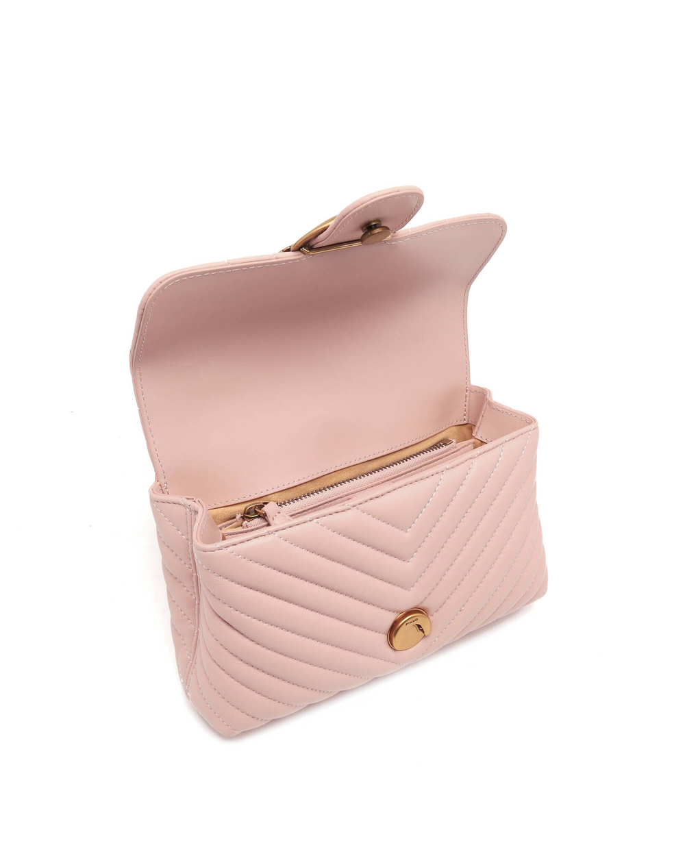 кожаная сумка-мессенджер love lady puff mini cl sheep n Pinko - пудро-розовый(100044 A0GK)