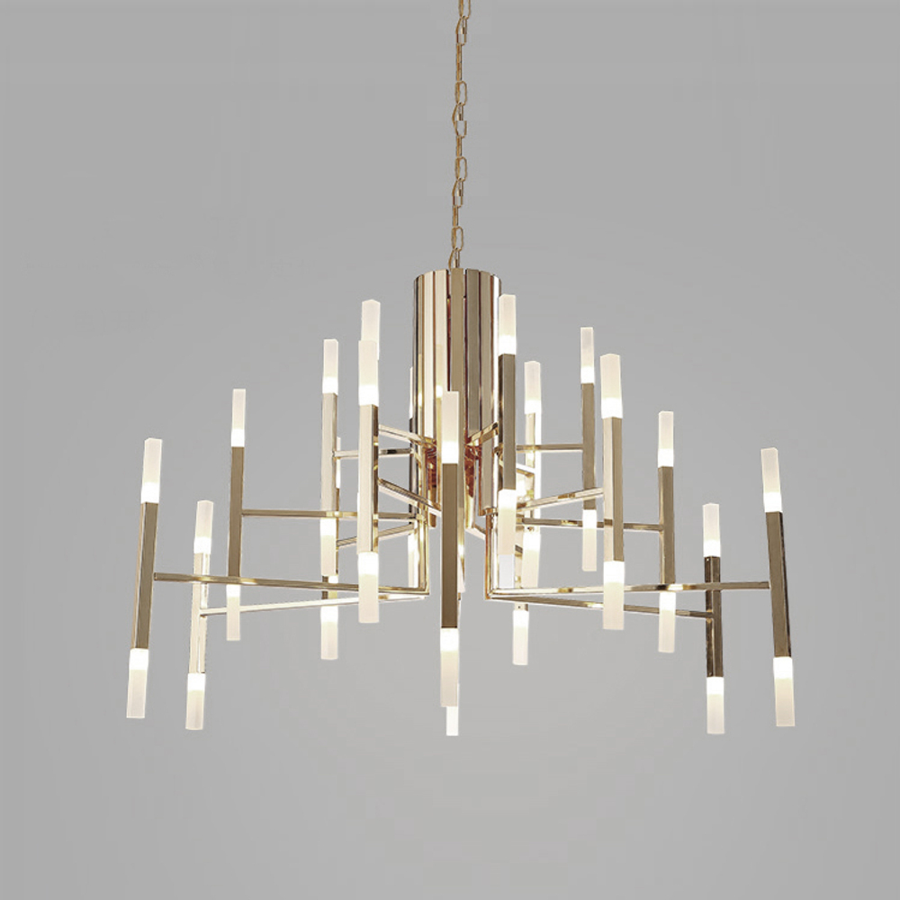 Pendant design lamp  THE LIGHT by Alma 36 lampshades (Nickel)