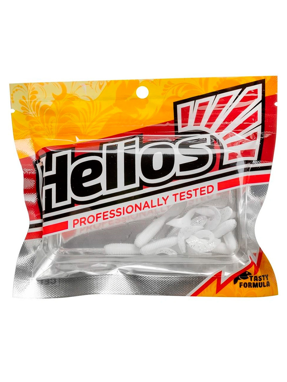 Твистер Helios Тiny Credo 1,55"/4 см Pepper Green & Orange 12шт. (HS-8-018)