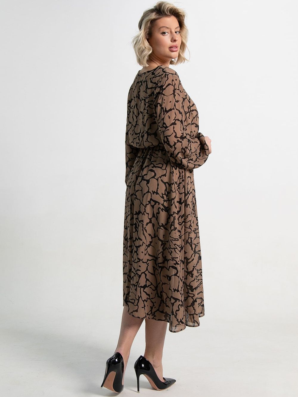 Платье Идиллия (бежево-черное) П15378-16М LT Collection