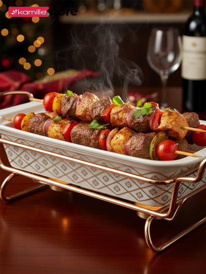 Мармит керамический 1,3 л. прямоугольный Kamille KM 6416