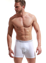 Мужские удлиненные трусы-боксеры (Размер: XL) (Цвет: белый)