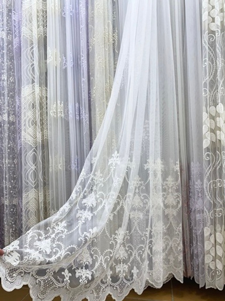 Тюль арт. 7784, цвет кремовый (высота 280 см, Турция)