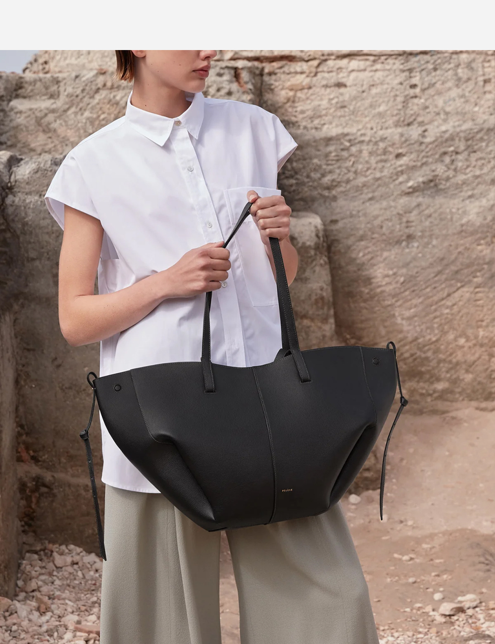 Сумка Polene Cyme Edition Textured Black