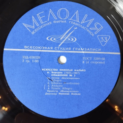 Винтажная виниловая пластинка LP Искусство Николая Малько, С. Прокофьев, И. Гайдн (СССР 1971)