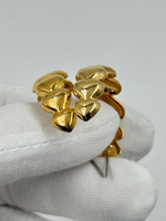 Серьги кольца с сердечками