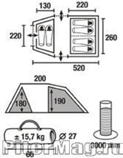 Кемпинговая палатка High Peak Queensland Plus 6