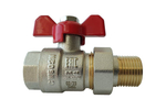 Шаровой кран полнопроходной BVR-FR, (1/2"-1 1/2"), ручка-бабочка, латунь, Ридан