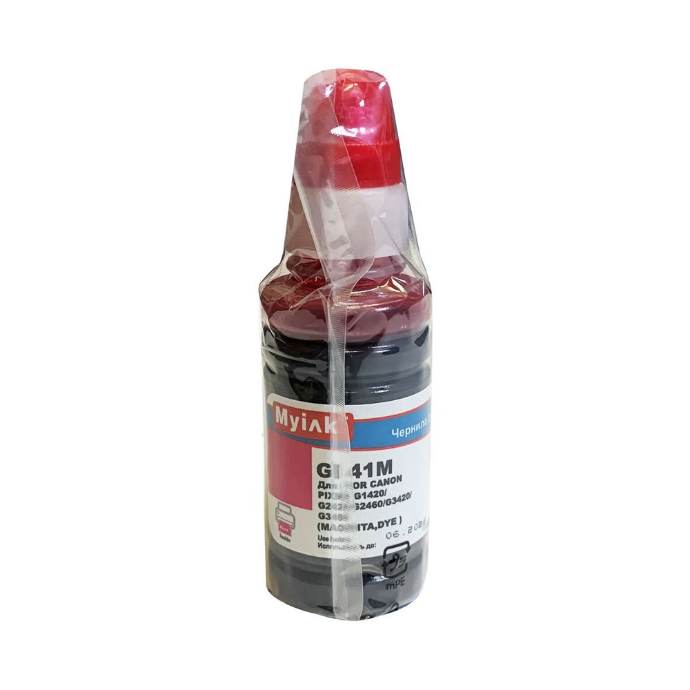 Чернила EcoTank GI-41M для Canon PIXMA G1420/G2420/G2460/G3420/G3460 (70мл, magenta) MyInk