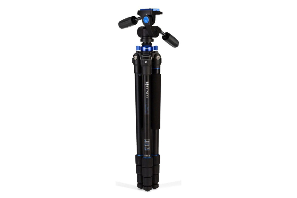 Штатив Benro TMA18AHD1A Mach3 c 3D головой алюминиевый с цангами (трансформер в монопод)