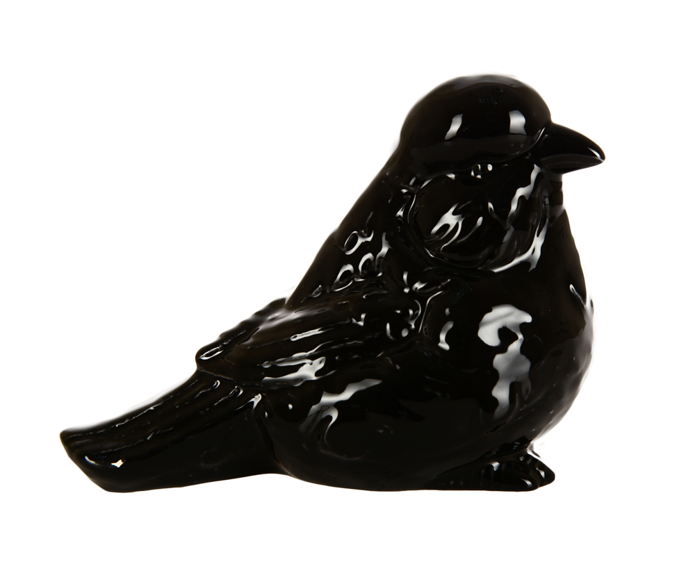 Предмет декора - элитная статуэтка Птичка Classico черная правая от Sporvil из Португалии