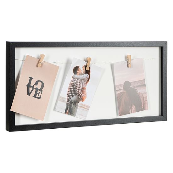 Рамка для фотографий с подсветкой everyday, 23х49 см, черная