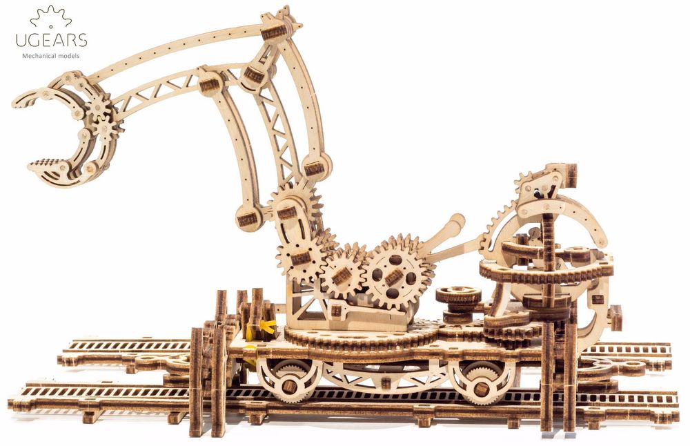 Конструктор 3D-пазл Ugears - Манипулятор на рельсах