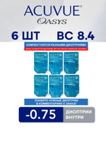 Двухнедельные контактные линзы Acuvue Oasys (6 линз)