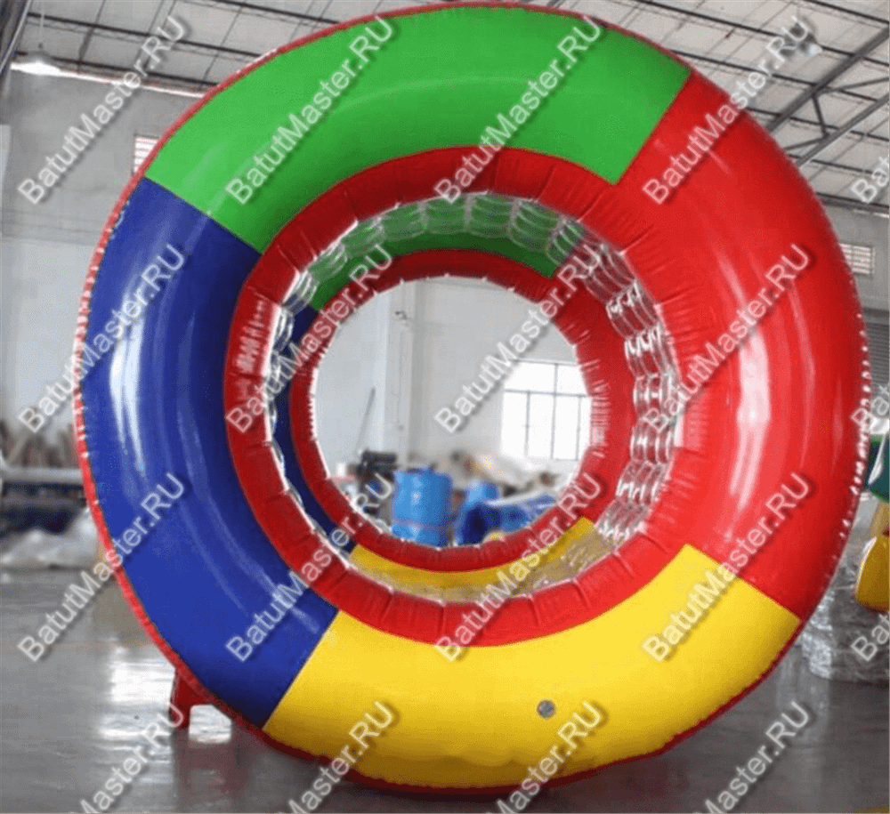 Аттракцион Водный роллер "Ватрушка" ПВХ, размер 2*1,8*1,8 м