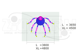 Резиновая фигура 3D для детских площадок Осьминог