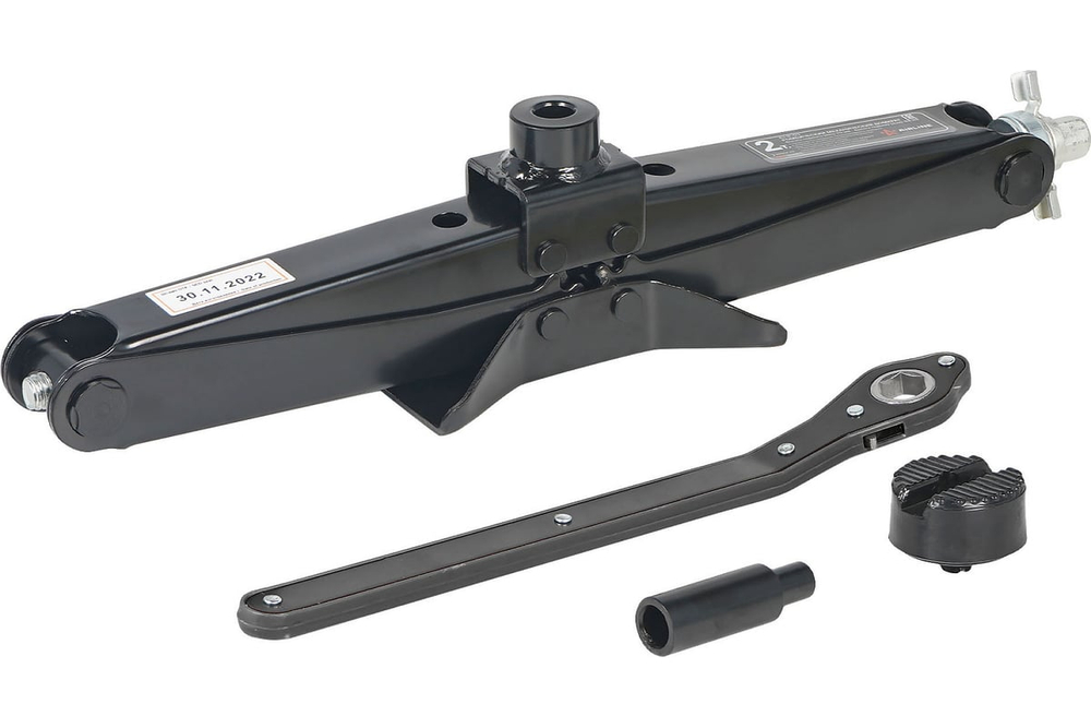 Домкрат автомобильный ромбический механический 2 т (Высота подхвата 113 мм, Высота подъема 514 мм) AJR04