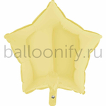 Фольгированная фигура, звезда, 18"/46СМ Пастель Matte Yellow