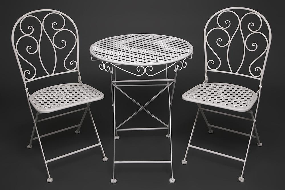 Стол Secret De Maison Patio стальной сплав, 60Dх70см, butter white
